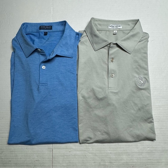 Peter Millar Other - 2 Peter Millar Polo Shirts Crown Crafted (Blue), Summer Comfort (Gray) Men's XL